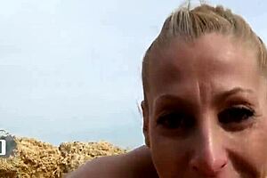skinny italian milf yelena vera pounded hard at beach