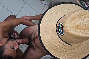 I met a chubby fisherman and his horny husband who never eats ass at home but devoured mine and came on my face - full cream pie sheer