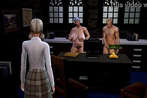 Sims 4 angels go wild in a big tits orgy! 😈