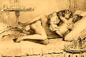 Vintage Comic Illustrations with Subtle Erotic Touches