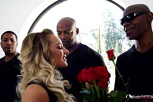 Blonde Colombian Cali Carter Sucks Five Big Black Cocks In Group Blowbang