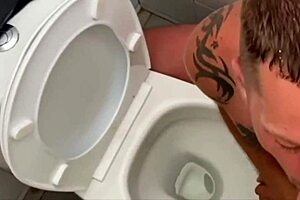 Public bathroom action with hot gay guys
