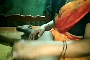 Yo, saw aunty cooking and got a quick handjob on boy’s cock in dorm! 😜