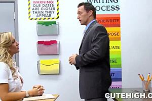 gorgeous student persuades her teacher