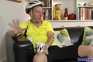 British MILF seduces cyclist for hot sex