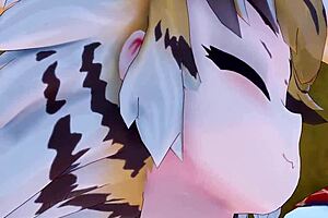 Bengaru Tora from Kemono Friends in emotional anime hentai fuck.