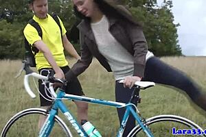British Mature Seduces Cyclist for Intense Bent Over Doggy Action