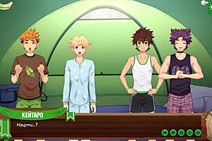 Young and straight twink friends go on a camping trip and get into some steamy action