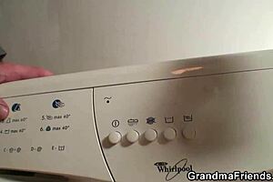 Grandma gets it from both young and old in this reality porn video