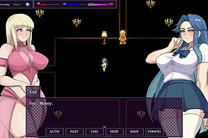 Horny Slut Exposes Herself To The Whole Class! Defeats First Boss In Hentai Gameplay!