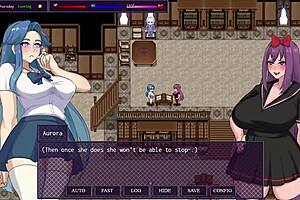 Horny Slut Exposes Herself To The Whole Class! Defeats First Boss In Hentai Gameplay!