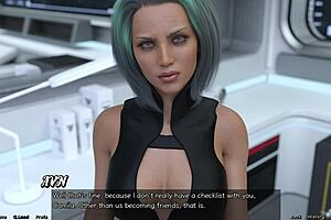 3D animated femdom and cumshot action in cartoon space adventure