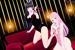 Hinata and Sakura fuck Naruto in bold hentai action. Jealousy builds in this full movie.