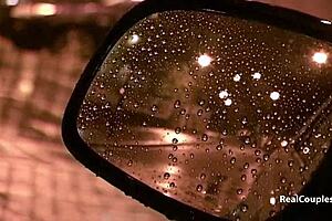 interracial couple dares outdoor fuck with voyeur blowjob