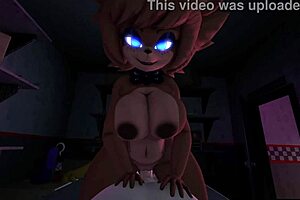 frennis rides cock with cute brunette moans and big tits. her cowgirl moves shake the whole bed.