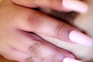 clean pussy gets masturbated in casual way