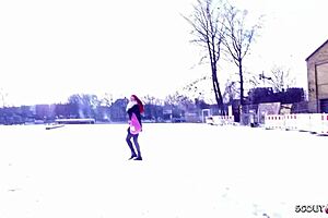 German scout - redhead pale milf Mina Knight, uh, picked up fer casting fuck in Berlin