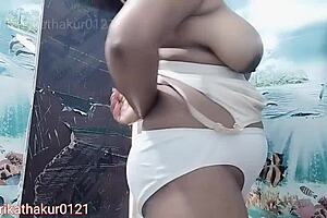 Beautiful teen enjoys a relaxing bath with a beautiful body and perfect breasts