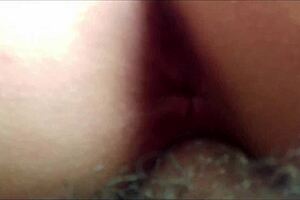 Girlfriend's asshole begs for penetration on squeaky bed