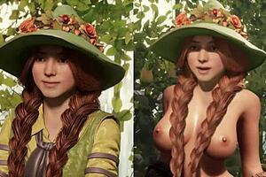 Cartoon originals compared to naked versions