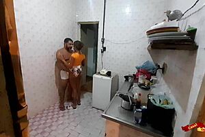 Teen anal in kitchen with stepdaughter, bareback and skinny