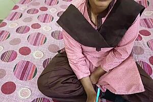 Desi student interacts with teacher in uniform during college time