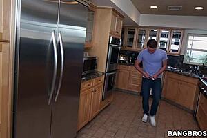 Horny stepmom sets up stepdaughter for threesome encounter