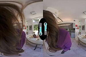 April Valentino's wet and wild VR porn experience on the pool table