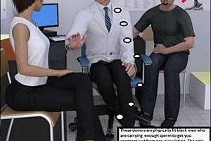 Married woman has hot threesome with big black cock and 3D comic