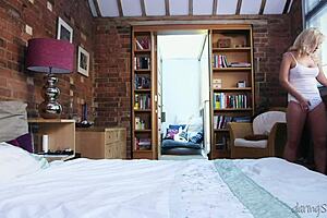 Beautiful Blonde Pornstar Sucks and Takes Big Dick Deep in Tight Vagina.