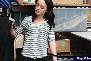 Thief Kylie Martin Nailed By Lp Officer In Petite Brunette Blowjob Pov