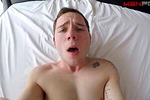 Danny SWALLOWS BIG BLACK COCK in the sheets!