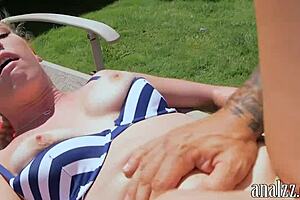 hot amateur girlfriend enjoys outdoor activities with friends