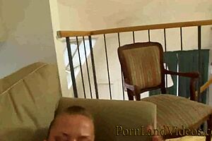 Young slut enjoys cumshot on shaved pussy