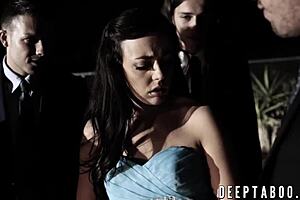 Hot perverts seduce a beautiful girl for a group sex session