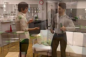 3D cartoon of a sexy nurse giving a pleasure massage
