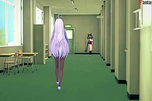 Akeno and Rias Gremory 3some in Hentai Fantasy