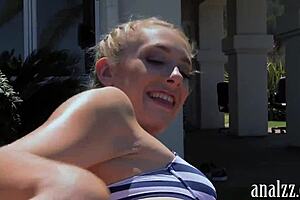 hot amateur girlfriend enjoys outdoor activities with friends