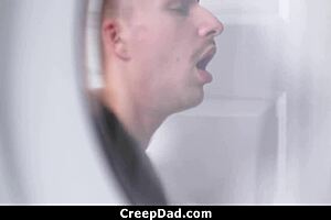 Younger man shows his bubble ass to his older gay partner - creepdad