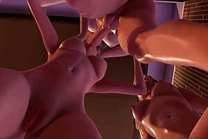 Futa Tgirl Bangs Two Teen 18+ Girls in Shemale Action