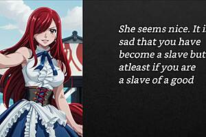 Femdom mistress Faygrey humiliates slave Erza with JOI instructions and cuckolding domination