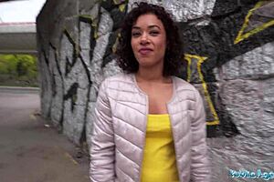 public agent rock paper scissors turns into hardcore outdoor fucking with big cocks