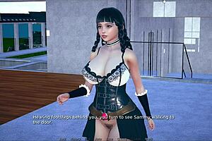 Curvy 3D Cartoon Girl With Big Tits Feels Deep Emotions In Hentai Outfit