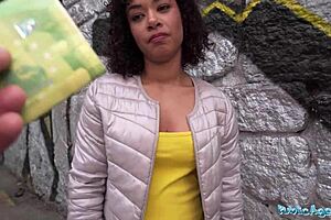 public agent rock paper scissors turns into hardcore outdoor fucking with big cocks