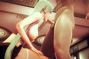 Seven deadly sins elizabeth gets blowjob and creampie 😍