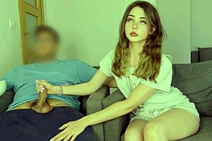 Stepfather Bored With Movie Teaches Stepdaughter To Fuck With Big Cock And Facial