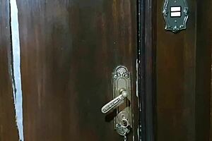 Wife left alone, neighbor fucks her in doggystyle