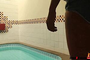Swallowing cum after a wild hotel orgy with trannies