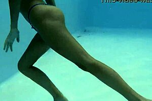 Irina Cage Nude Swimming Underwater