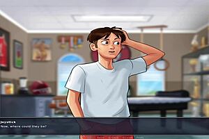 Beautiful anime teens with great asses and big tits in a summer adventure